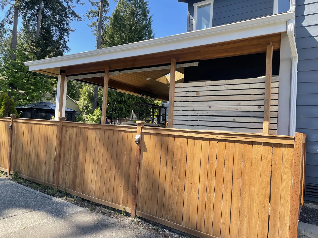 First panel seen from the outside