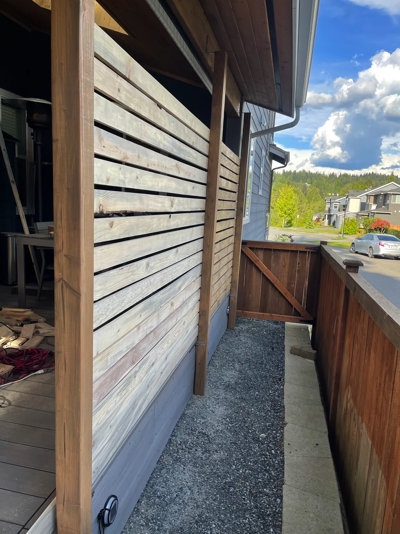 Outside view of the panels