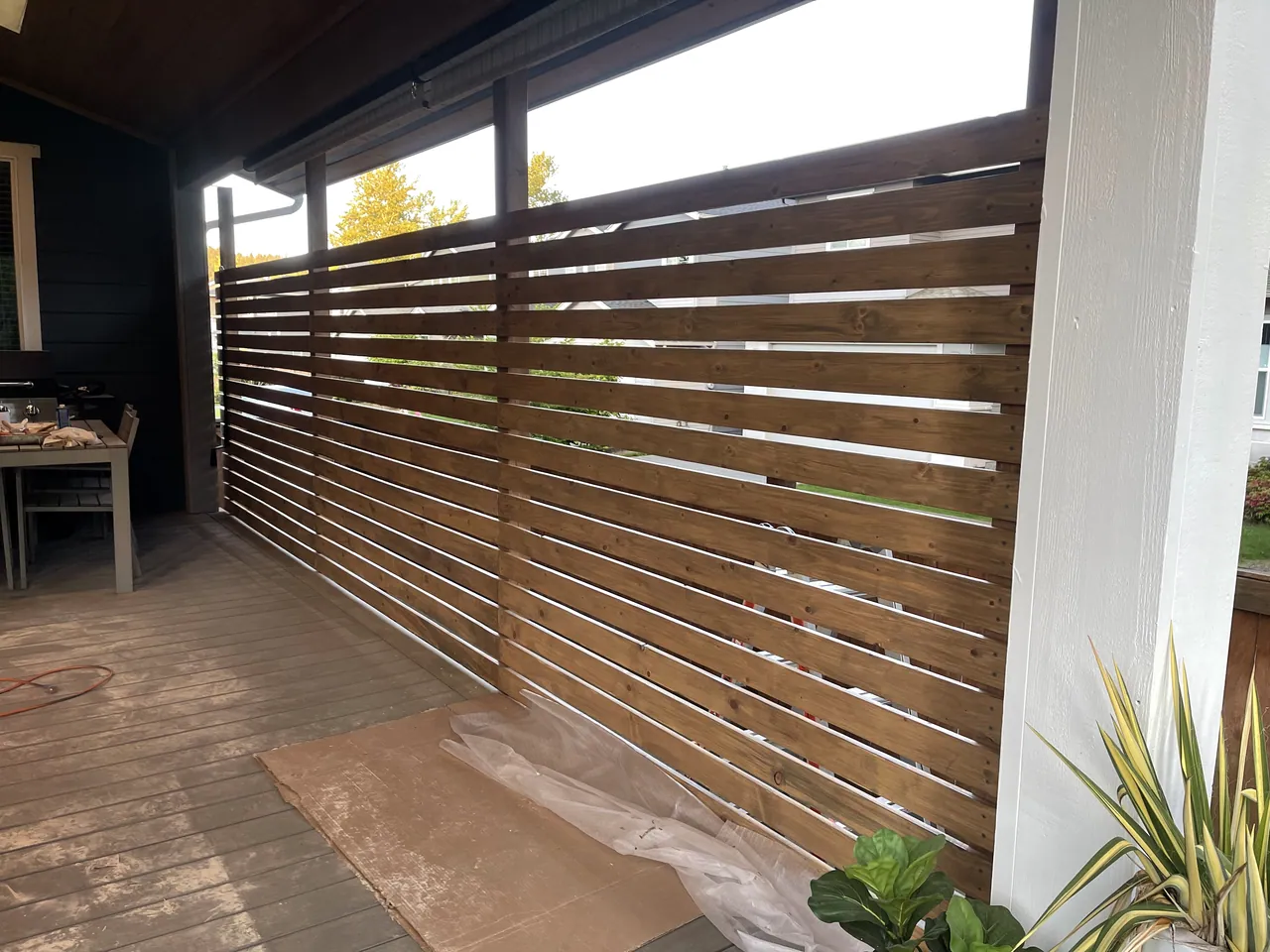 Three panels installed